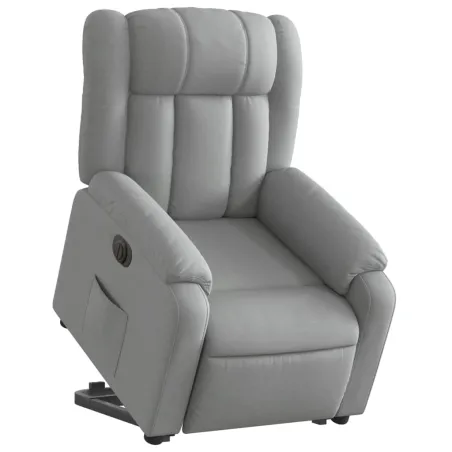Fauteuil inclinable électrique gris clair tissu