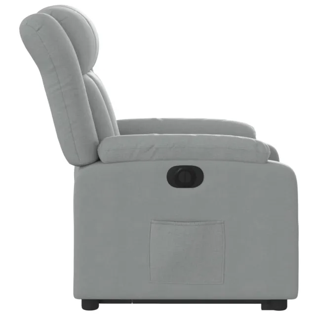 Fauteuil inclinable électrique gris clair tissu