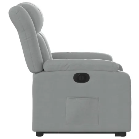 Fauteuil inclinable électrique gris clair tissu