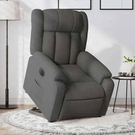 Fauteuil inclinable électrique gris foncé tissu