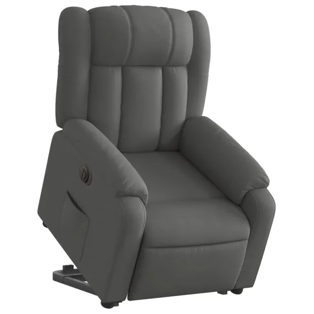 Fauteuil inclinable électrique gris foncé tissu