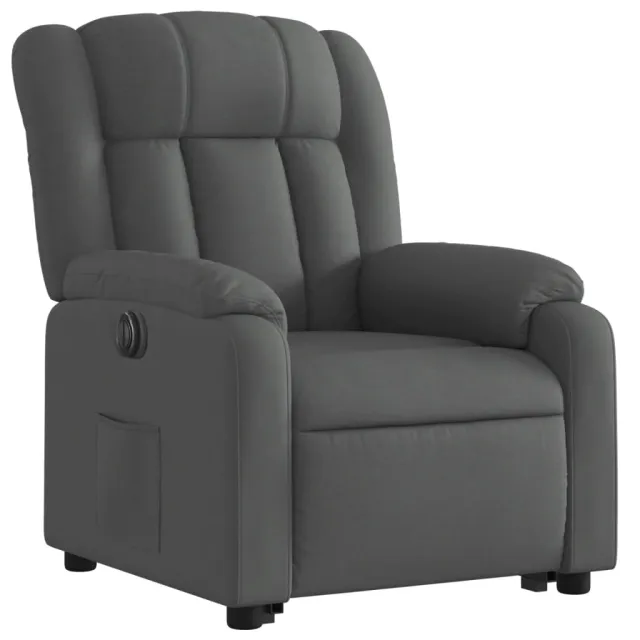 Fauteuil inclinable électrique gris foncé tissu