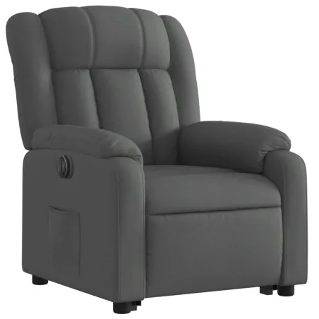 Fauteuil inclinable électrique gris foncé tissu