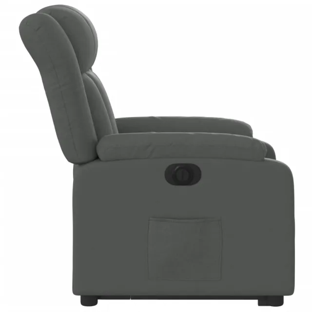 Fauteuil inclinable électrique gris foncé tissu