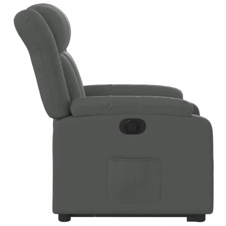 Fauteuil inclinable électrique gris foncé tissu