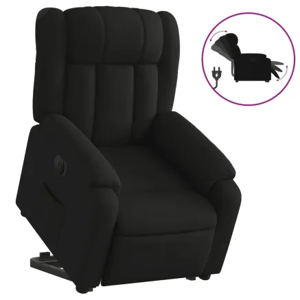 Fauteuil inclinable électrique noir tissu 2