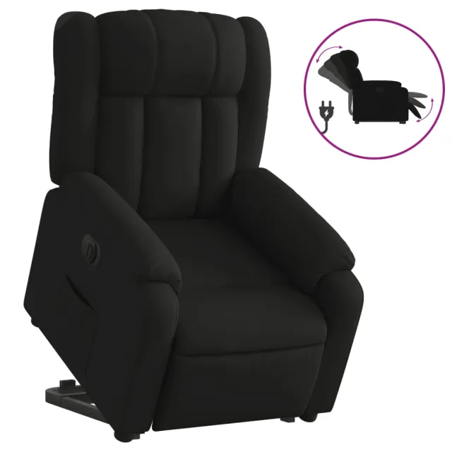 Fauteuil inclinable électrique noir tissu