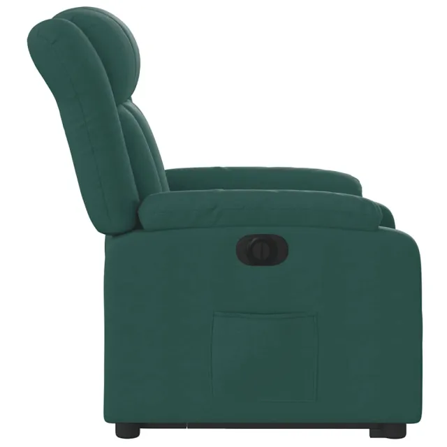 Fauteuil inclinable électrique vert foncé tissu