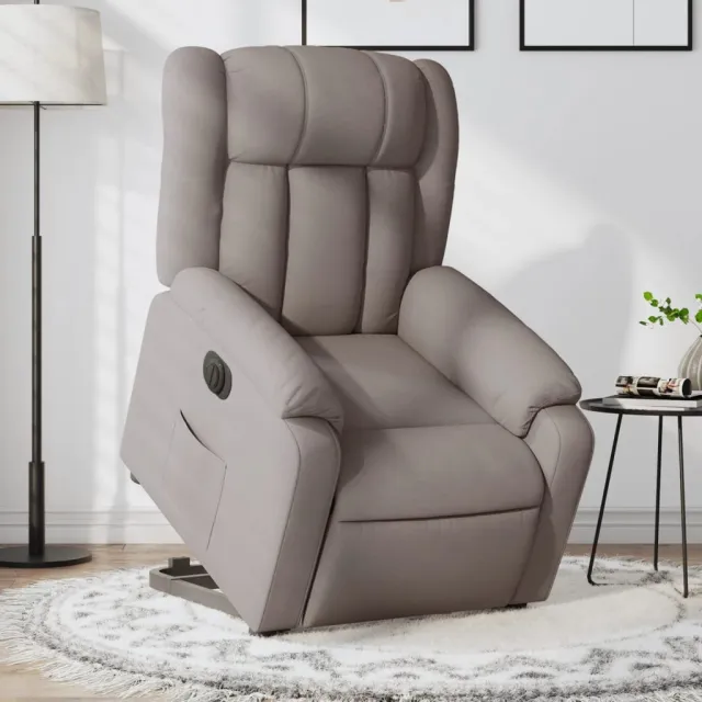 Fauteuil inclinable électrique taupe tissu