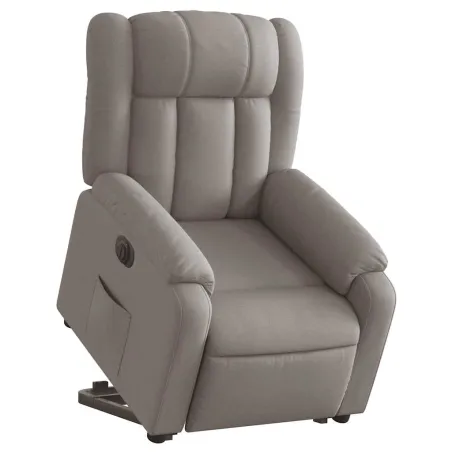 Fauteuil inclinable électrique taupe tissu