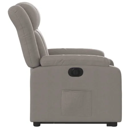 Fauteuil inclinable électrique taupe tissu