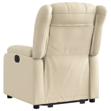 Fauteuil inclinable électrique crème tissu