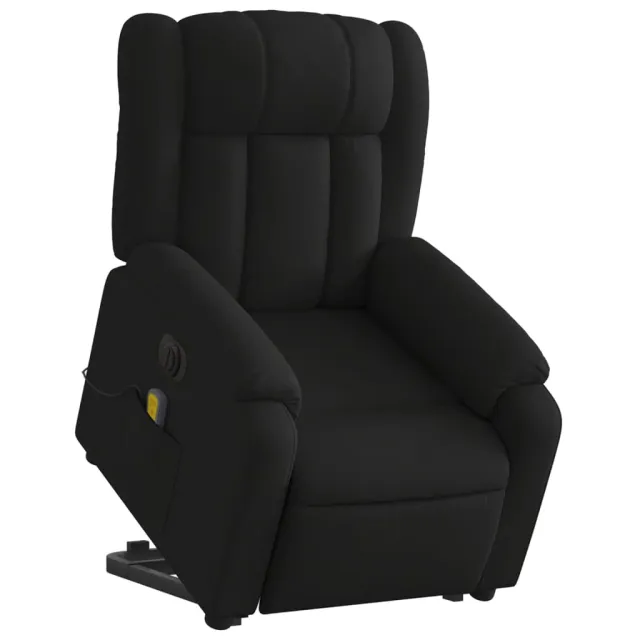 Fauteuil inclinable de massage électrique Noir Tissu