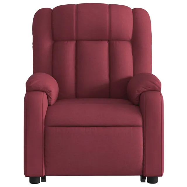 Fauteuil inclinable de massage électrique Rouge bordeaux Tissu