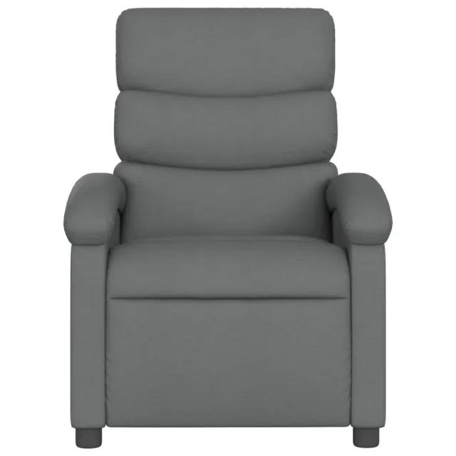 Fauteuil de massage inclinable gris foncé tissu