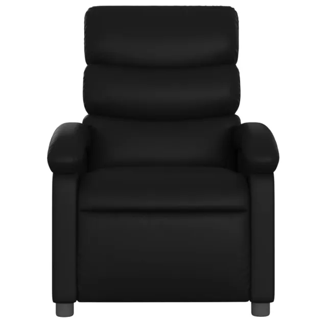 Fauteuil de massage inclinable noir similicuir