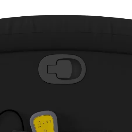 Fauteuil de massage inclinable noir similicuir