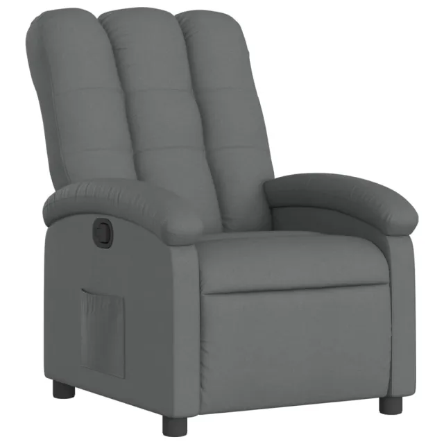 Fauteuil inclinable en tissu gris foncé