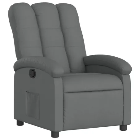 Fauteuil inclinable en tissu gris foncé