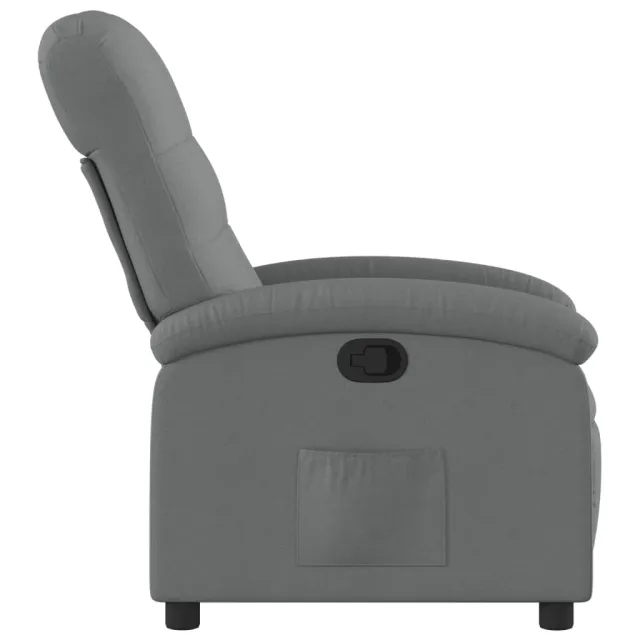 Fauteuil inclinable en tissu gris foncé
