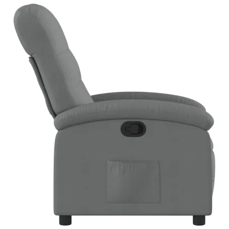 Fauteuil inclinable en tissu gris foncé
