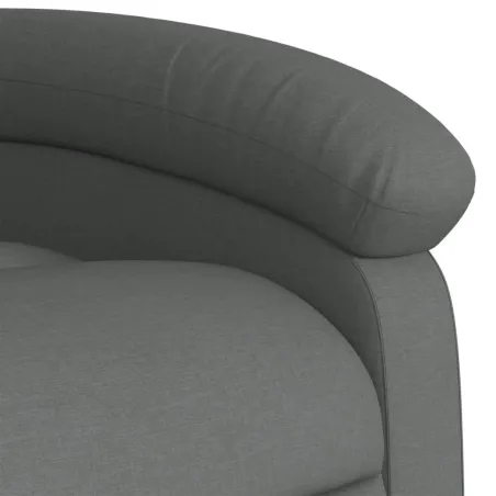 Fauteuil inclinable en tissu gris foncé