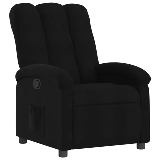 Fauteuil inclinable en tissu noir