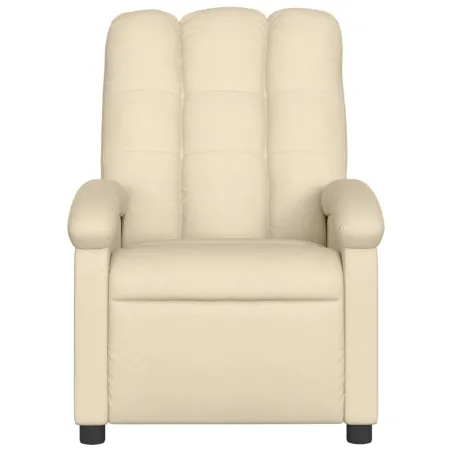 Fauteuil inclinable en tissu crème
