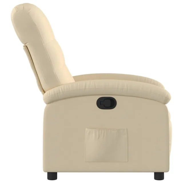 Fauteuil inclinable en tissu crème