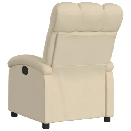Fauteuil inclinable en tissu crème