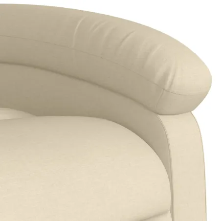Fauteuil inclinable en tissu crème