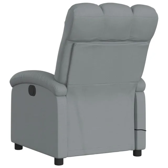 Fauteuil de massage inclinable gris clair tissu