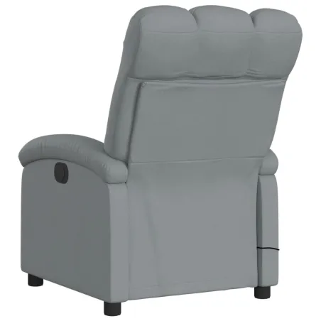 Fauteuil de massage inclinable gris clair tissu