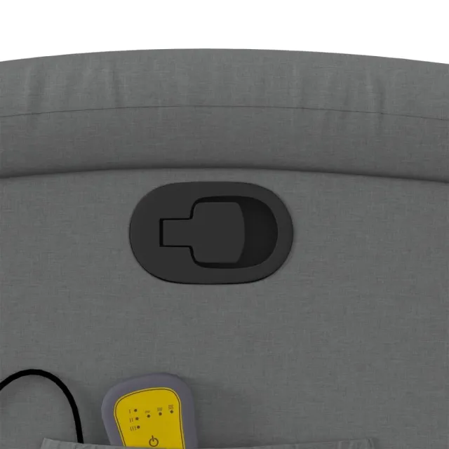 Fauteuil de massage inclinable gris foncé tissu