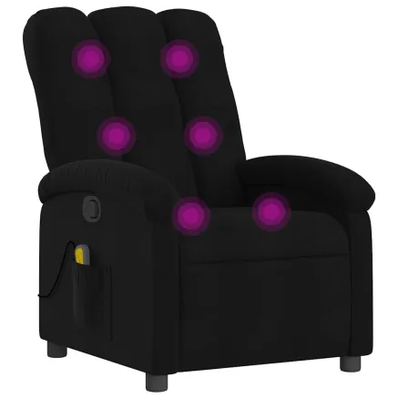 Fauteuil de massage inclinable noir tissu 2