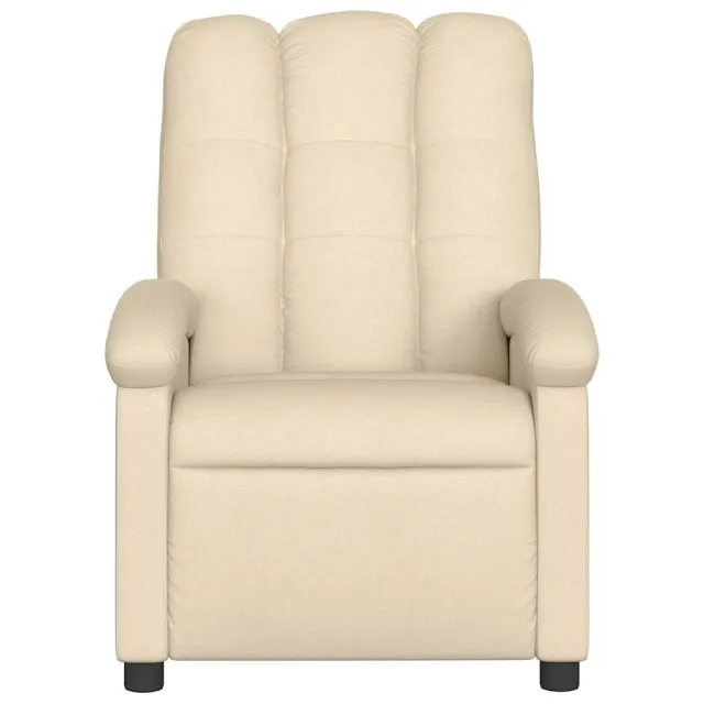 Fauteuil de massage inclinable crème tissu