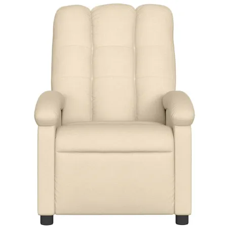 Fauteuil de massage inclinable crème tissu