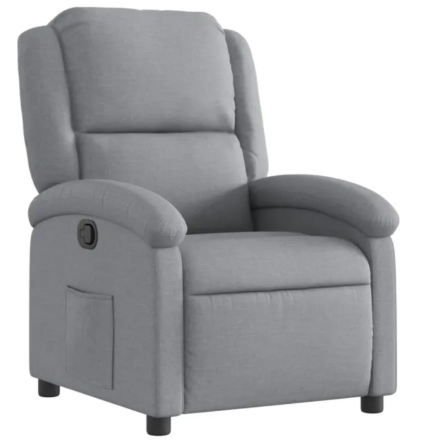 Fauteuil inclinable gris clair tissu