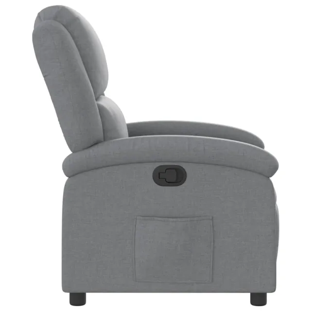 Fauteuil inclinable gris clair tissu
