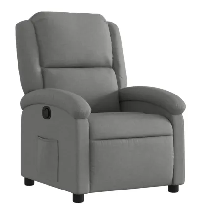 Fauteuil inclinable gris foncé tissu 2