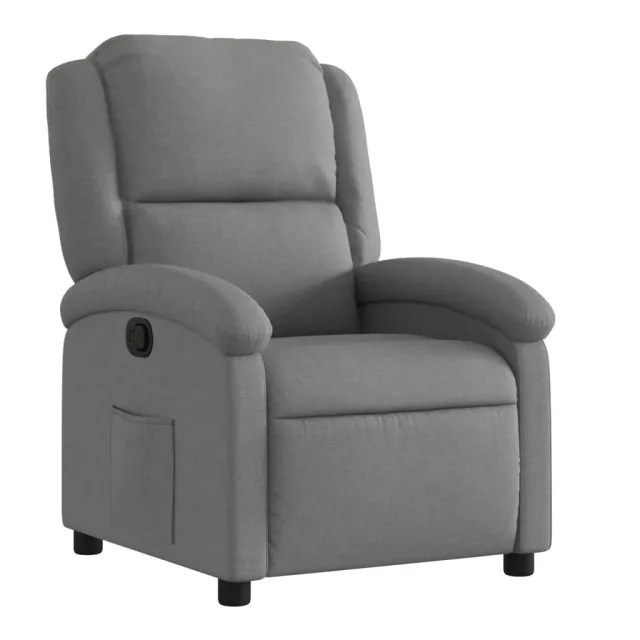 Fauteuil inclinable gris foncé tissu