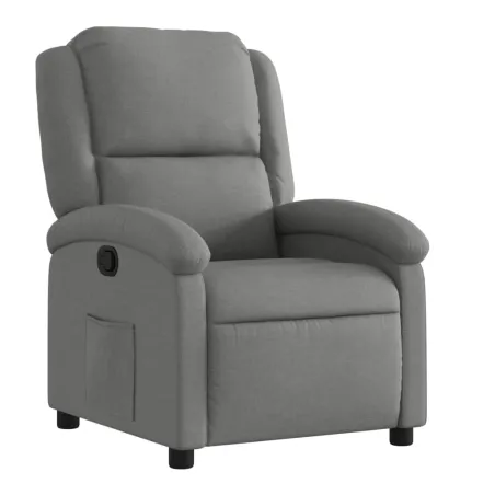 Fauteuil inclinable gris foncé tissu