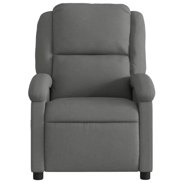 Fauteuil inclinable gris foncé tissu