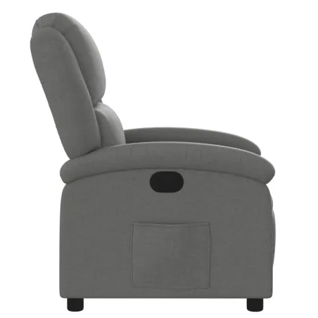 Fauteuil inclinable gris foncé tissu