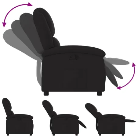 Fauteuil inclinable noir tissu