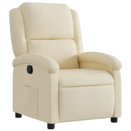 Fauteuil inclinable crème tissu 2