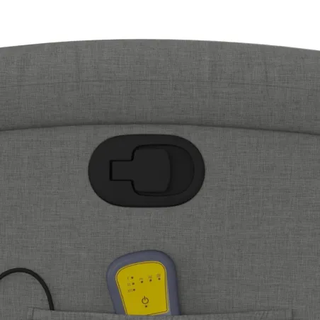 Fauteuil inclinable de massage en tissu gris foncé