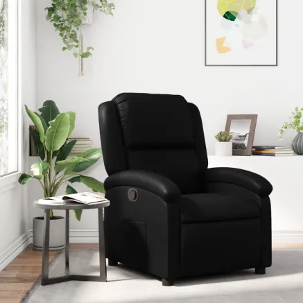Fauteuil inclinable noir similicuir