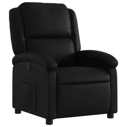 Fauteuil inclinable noir similicuir 2