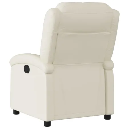 Fauteuil inclinable crème similicuir